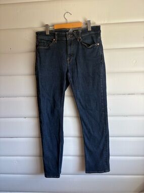 Volcom Solver Modern Straight Jeans Dark Wash Stretch Denim Men’s 34
